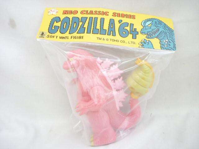 NEOPLAYERONE ゴジラ 64 GODZILLA 新品ネオプレイヤーワン ソフビ ピンク ワンフェ