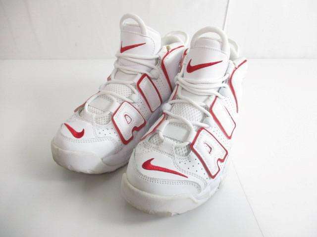 ナイキ NIKE エア モア アップテンポ ハイカットスニーカー DJ5988-100 ホワイト レッド 23.5cm レディース
