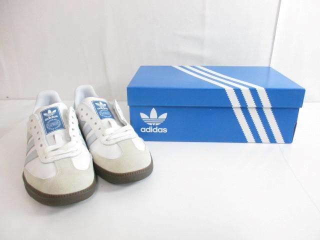 アディダス adidas サンバOG レザー スエード スニーカー ID2055 26cm ホワイト ブルー メンズ