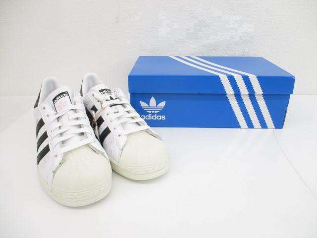 アディダス adidas スーパースターハナミ ローカットスニーカー 27cm ブラック ホワイト メンズ