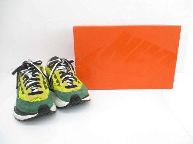 ナイキ NIKE × SACAI サカイ VAPORWAFFLE ワッフル スニーカー CV1363 700 イエロー グリーン 28cm メンズ