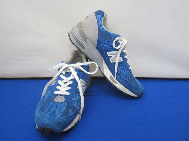 ニューバランス New Balance M991BLW スウェード ローカットスニーカー 26cm ブルー 青 メンズ