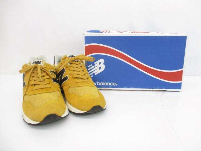 ニューバランス New Balance M1400CL ローカットスニーカー 27.5cm イエロー ブラック メンズ