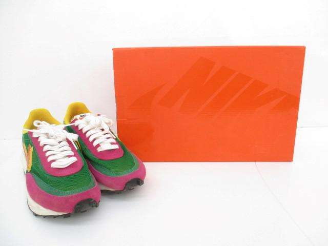 ナイキ NIKE × SACAI サカイ LDWAFFLE LD ワッフル スニーカー BV0073-301 27.5cm グリーン オレンジ メンズ