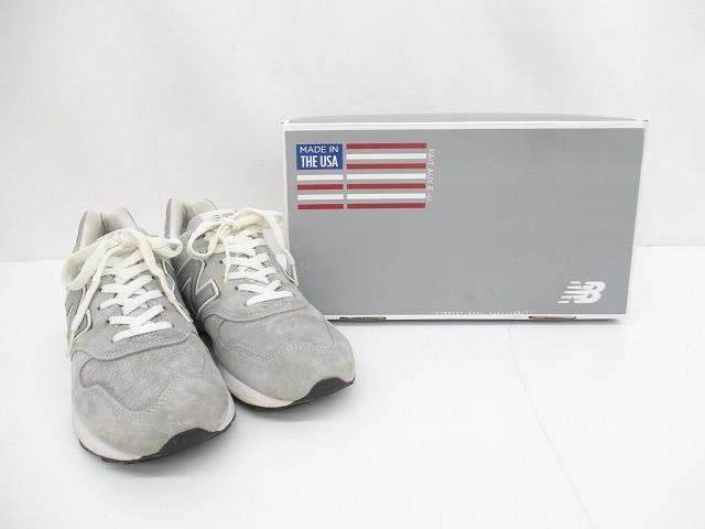 ニューバランス New Balance M1400JGY ローカットスニーカー 27.5cm グレー メンズ