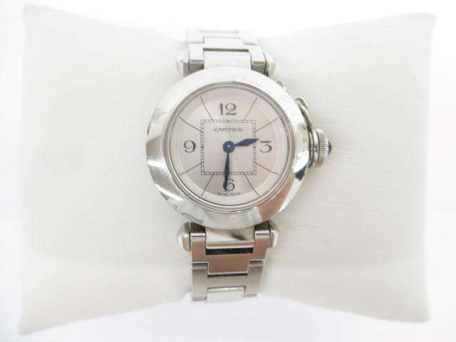 カルティエ Cartier ミスパシャ 2973 W3140007 QZ 2針 シルバー文字盤 腕時計 レディース