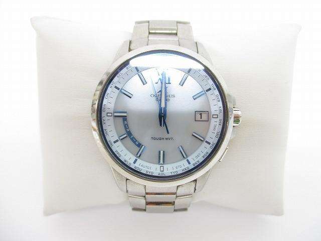 カシオ CASIO オシアナス OCEANUS 腕時計 ブルー文字盤 三針 0CW-T150 シルバー メンズ