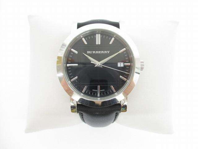 バーバリー BURBERRY 腕時計 BU1354 黒 ブラック レザーベルト スイス製 3針カレンダー メンズ