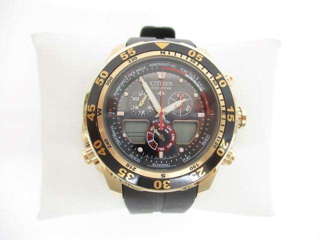 シチズン CITIZEN プロマスター C660-S067634 アナデジ 電波ソーラー 腕時計 6針 ブラック ステンレス ゴールド