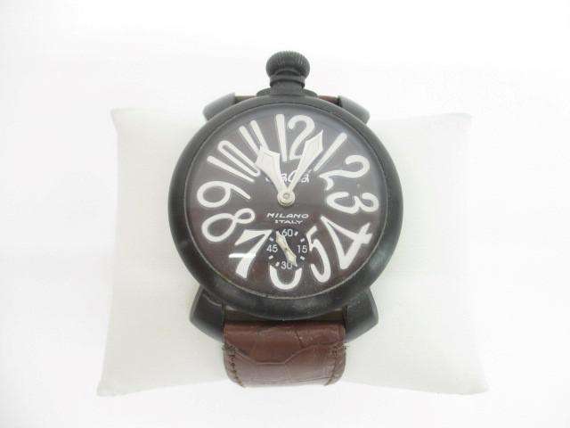 ガガミラノ GaGa MILANO MANUALE 48 マヌアーレ マニュアーレ 腕時計 ブラック メンズ