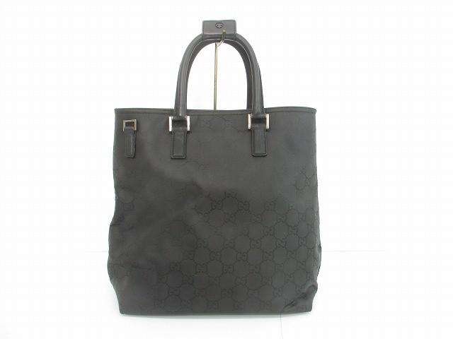 グッチ GUCCI GGキャンバス ナイロン トートバッグ 肩掛け ハンドバッグ 012. 0330.3444 ブラック 黒 レディ