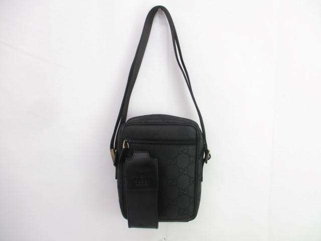 グッチ GUCCI ショルダーバッグ GGキャンバス 018・1619・002113 ブラック 黒 レディース