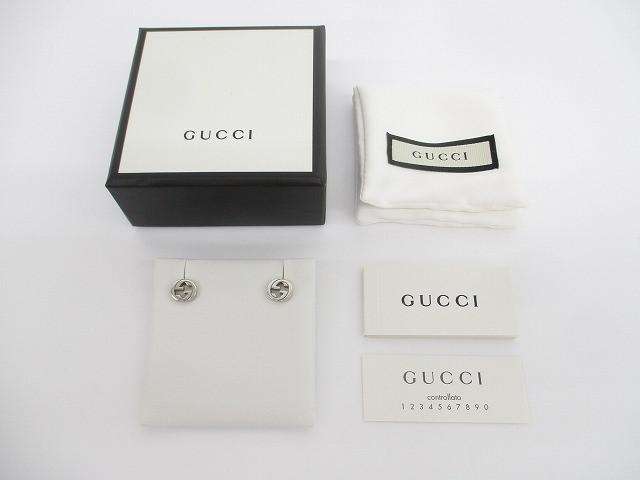 グッチ GUCCI インターロッキングG Ag925 ピアス 4217G 8402 シルバー