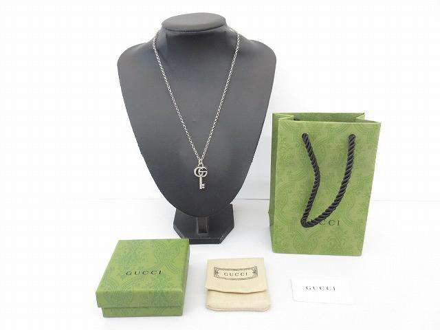 グッチ GUCCI ダブルG キーネックレス ペンダント Ag925 シルバー 男女兼用 ユニセックス