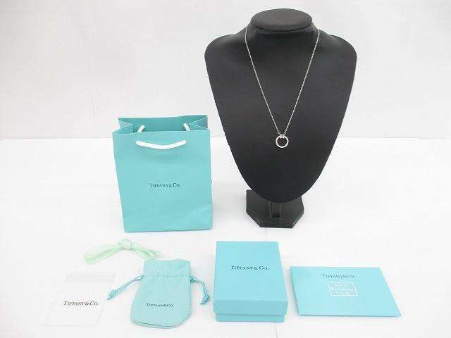 ティファニー TIFFANY&Co. T TWO サークル ネックレス ペンダント AU750 シルバー レディース