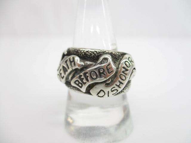 フラッシュポイント DEATH BEFORE DISHONOR リング 指輪 23号 シルバー アクセサリー
