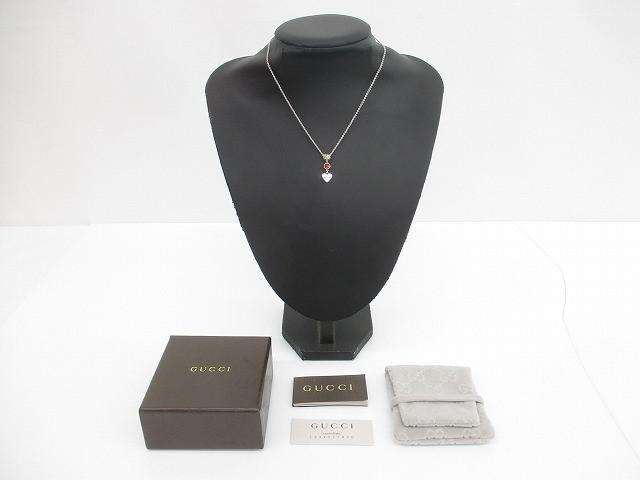グッチ GUCCI ネックレス ハート スタッズ Ag925 シルバー 325871 アクセサリー レディース