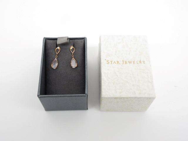スタージュエリー StarJewelry ティアドロップ ピアス K10刻印あり ピンクゴールド アクセサリー レディース