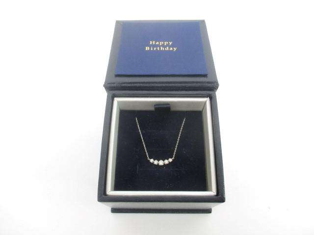 4℃ 石付きネックレス ペンダント Pt850刻印あり アクセサリー レディース