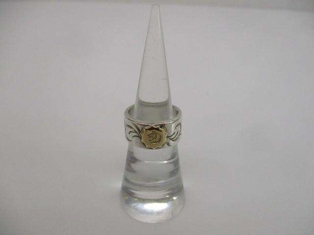 K18 シルバー コンビ 指輪 リング 12号 総重量9.6g アクセサリー