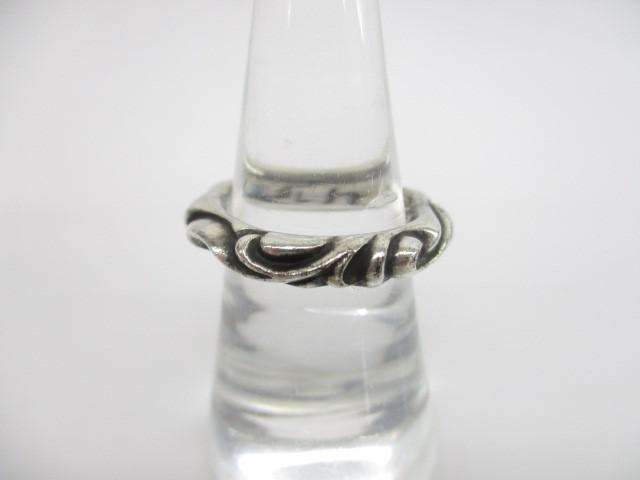 クロムハーツ CHROME HEARTS スクロールバンドリング 指輪 14号 シルバー 925 アクセサリー