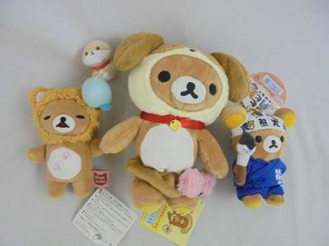 リラックマ ストア限定 プチあつめてぬいぐるみ おでかけぬいぐるみキーホルダー 書道家 お