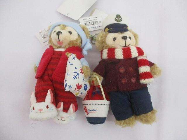 ディズニー ダッフィー オープンマウス ダッフルコート ロブスター パジャマ ぬいぐるみバッジ