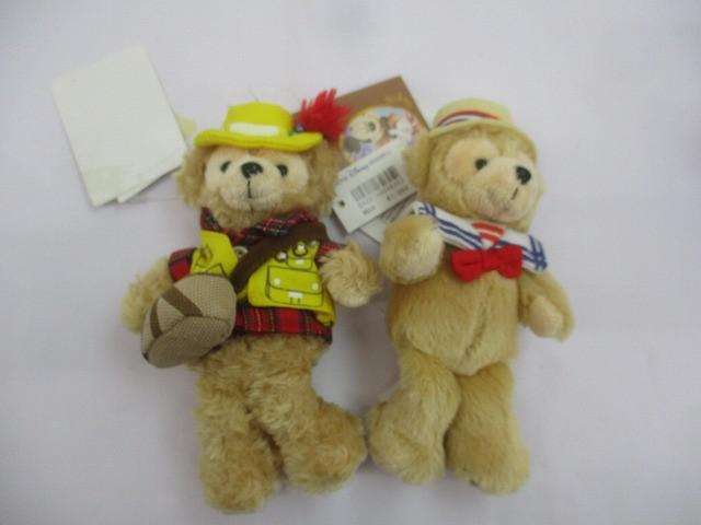 ディズニー ダッフィー オープンマウス フィッシング ジャンボリーナイト ぬいぐるみバッジ 白